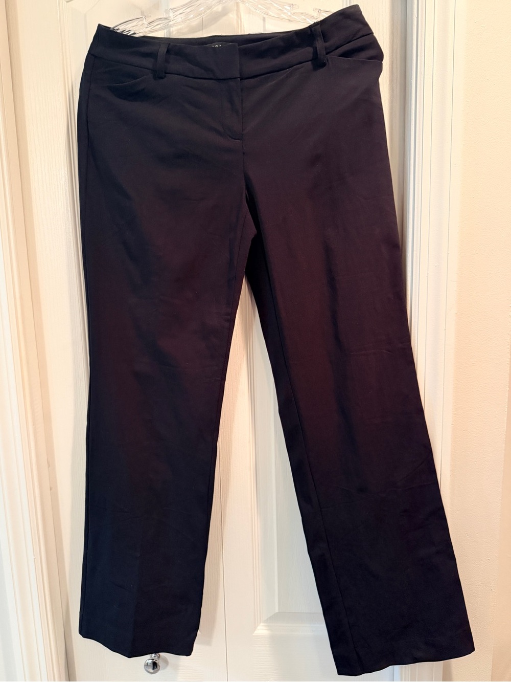 George Black Stretch Straight Leg Dress Pants - Petite